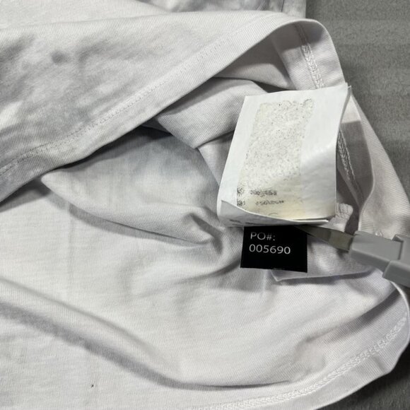 Moose Knuckles Shirt Womens Small White Tie Dye Logo Crew Neck 100% Cotton Tee - Picture 3 of 7